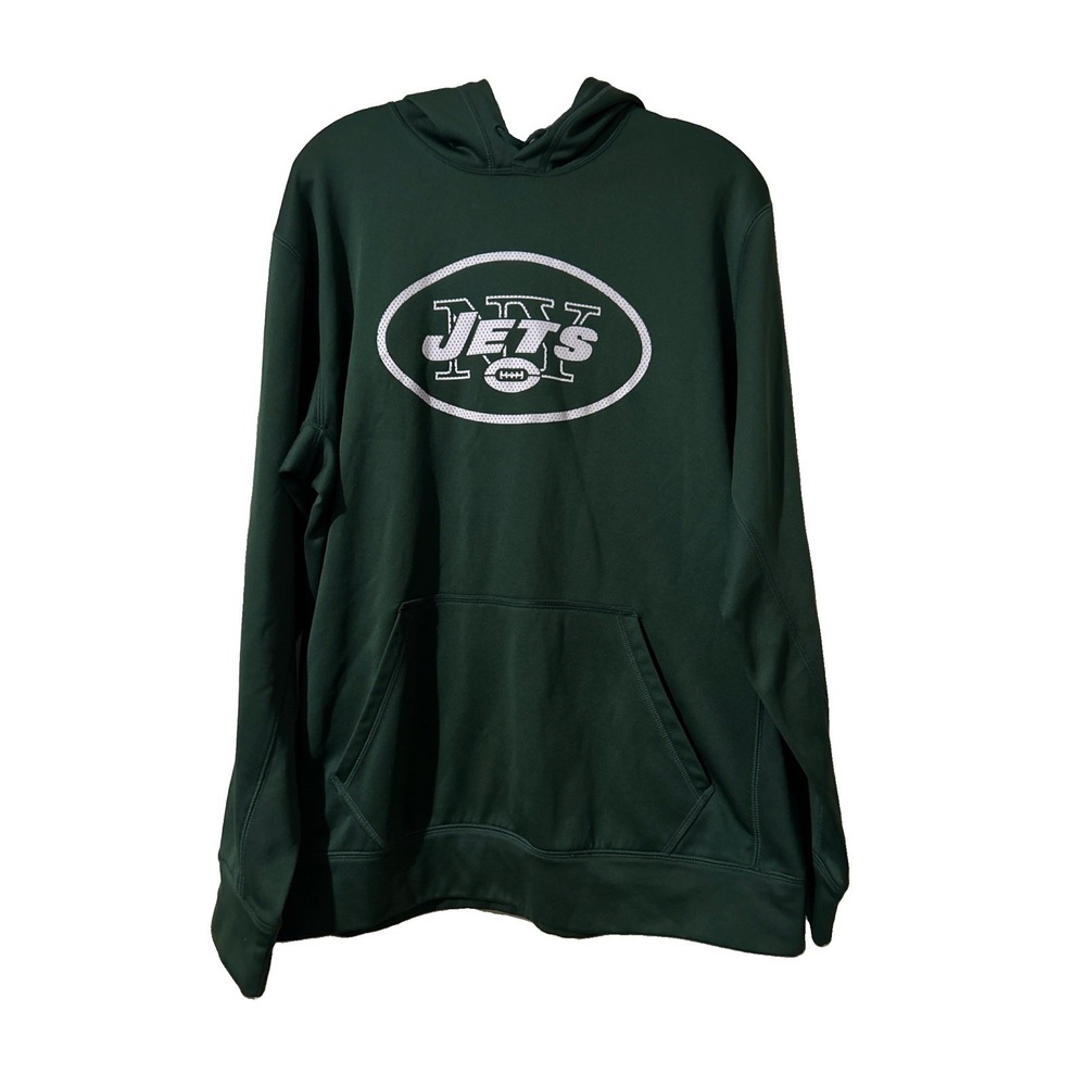 Nike NFL New York Jets Performance Logo Hoodie Therma-Fit Green Men's Large‎